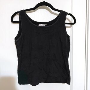 Lily's of Beverly Hills Women's Med Tank Top Cami Black Butterfly Embroidered